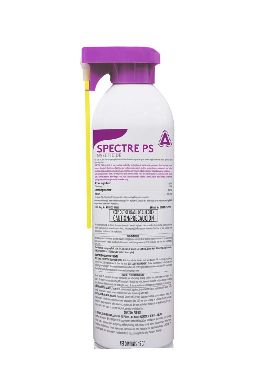 Control Solutions Spectre PS aerosol can for fast indoor pest control.