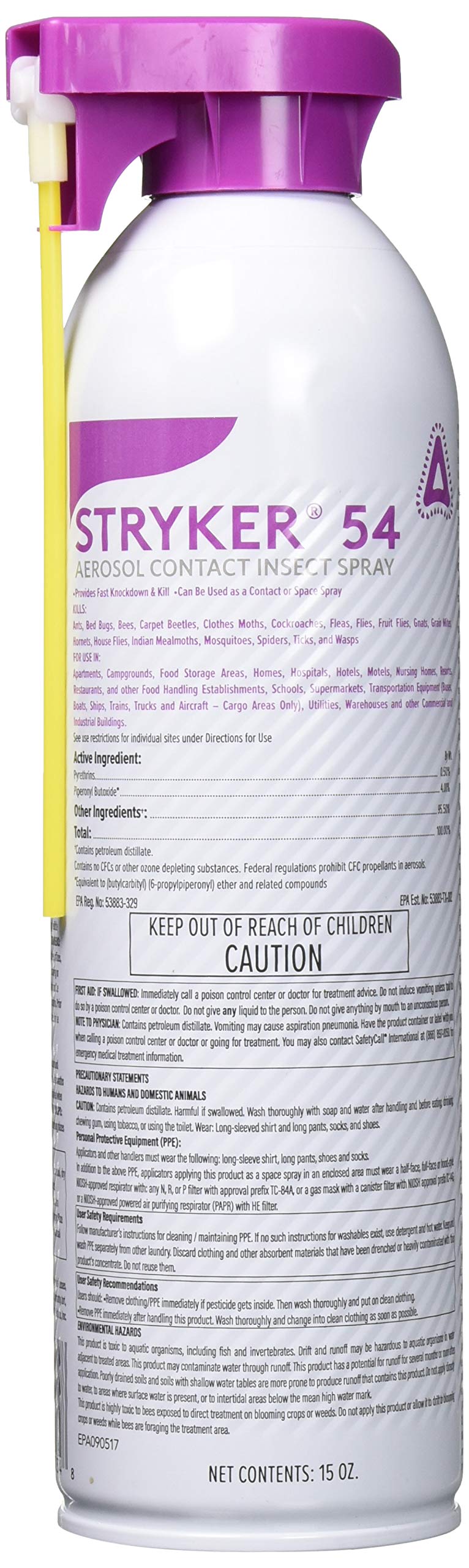 Control Solutions Stryker 54 aerosol can closeup for quick contact kill