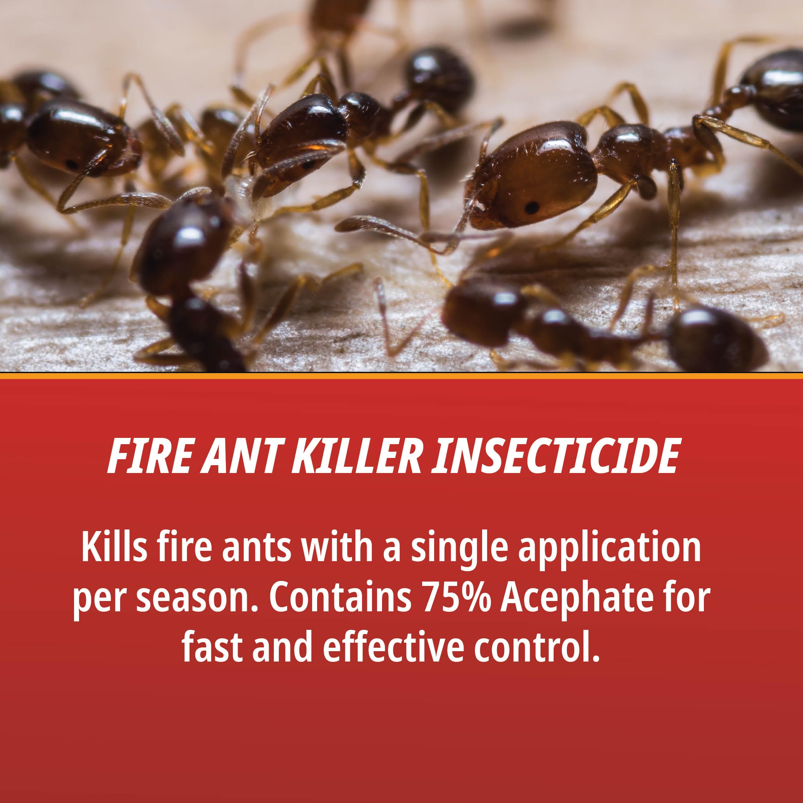Control Solutions Surrender Fire Ant Killer label shows acephate as active ingredient.