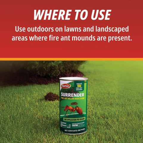Control Solutions Surrender Fire Ant Killer used on patios and lawns.