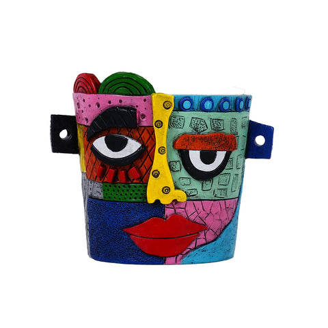 Coniuty Abstract Face Pot with Picasso head for chic indoor decor
