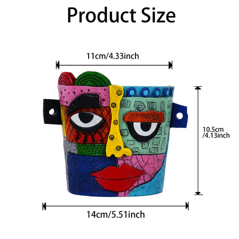 Coniuty Colorful Face Planter enhances windowsills with vibrant art