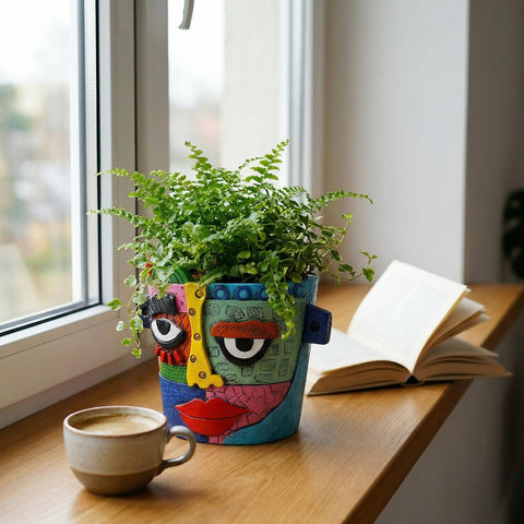 Coniuty Patio and Indoor Decor Face Vase suitable for both spaces