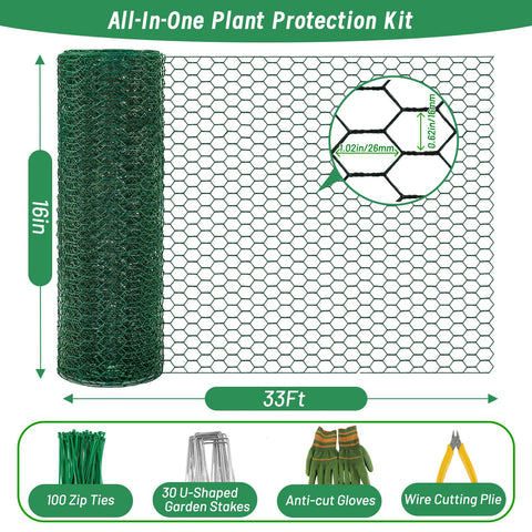 Convivium free-cut mesh roll enables customizable cages around trees and shrubs.