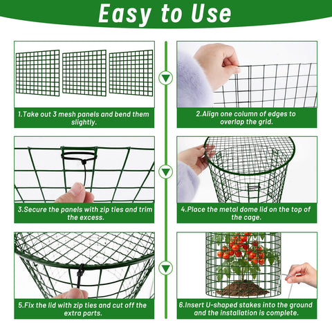 13x12 inch cage provides breathable protection without hindering watering.