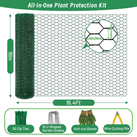 Convivium PVC-coated galvanized wire guard for durable, rust-resistant garden protection.