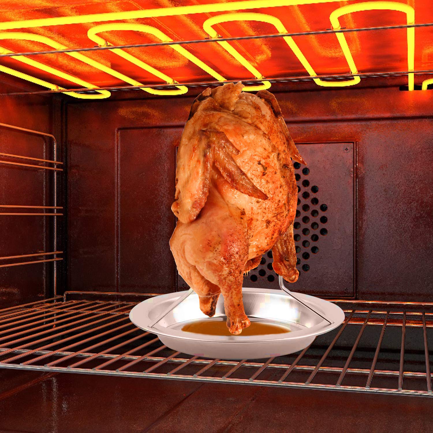Coobbar grill and oven compatible roaster for versatile cooking.