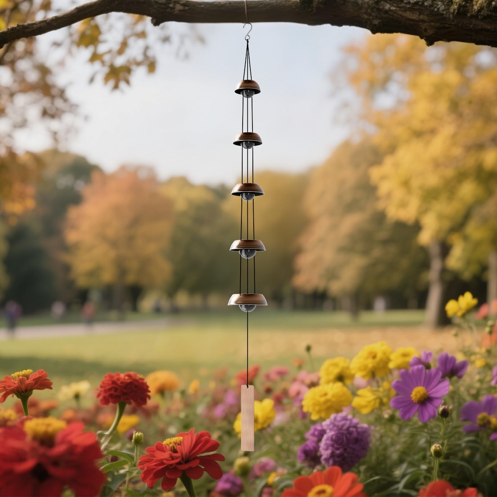 Coobest feng shui wind chime balances energy with five elemental bells