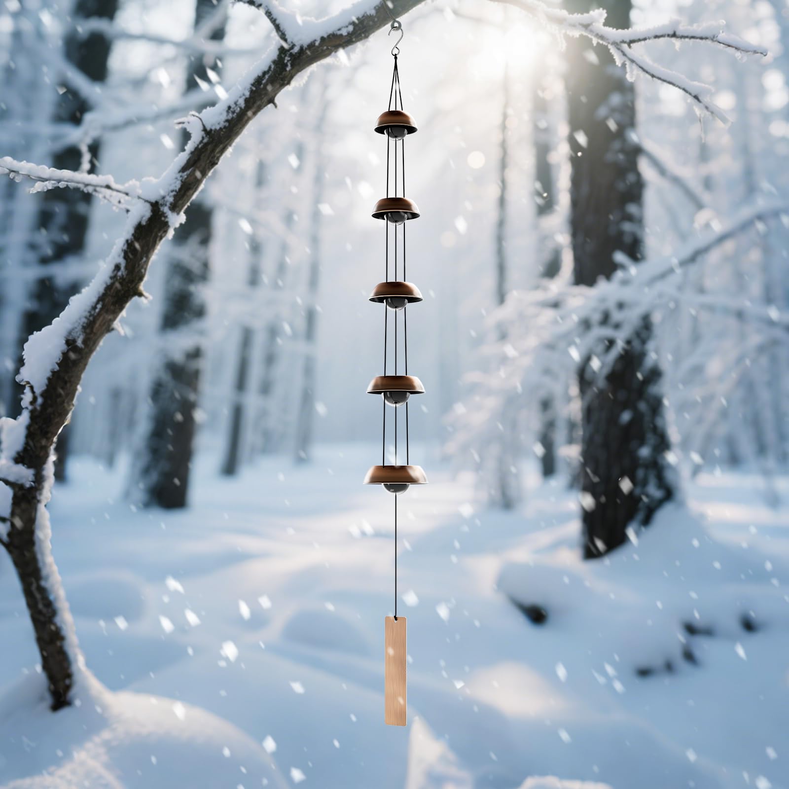 Coobest outdoor wind chimes in copper withstand weather, built to last