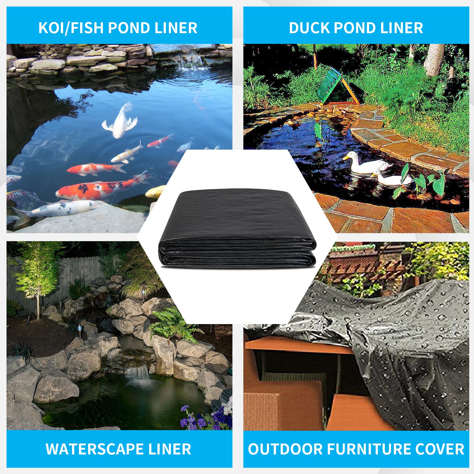 Coocure DIY-friendly liner makes pond project installation straightforward.