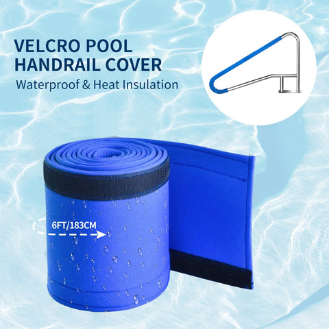Coocure pool rail cover with Velcro keeps the handrail neat and reusable.