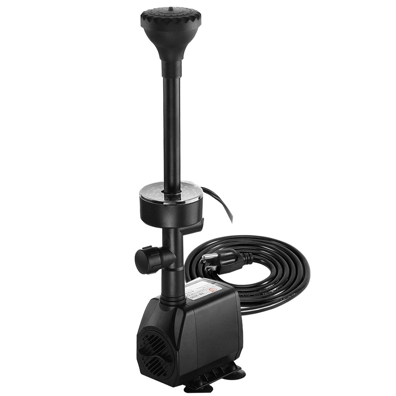 COODIA 730GPH pump front view for reliable pond circulation.