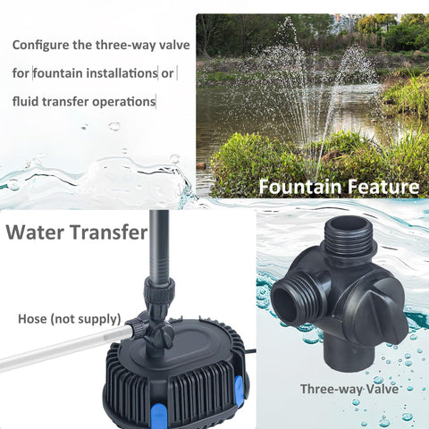 COODIA diverter valve lets you switch flowing water, waterfalls, and spray