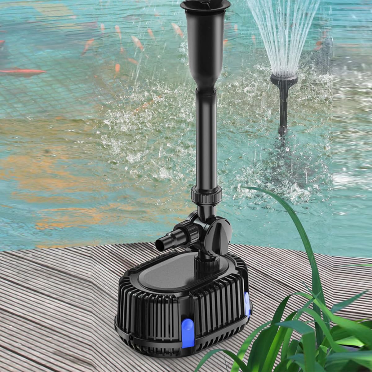 COODIA pond filter with pump fountain kit for clean water and decorative patterns