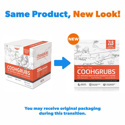 COOHGRUBS daily serving guide for different poultry needs.