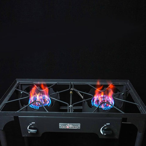 110,000 BTU total output for fast outdoor cooking with COOKAMP.