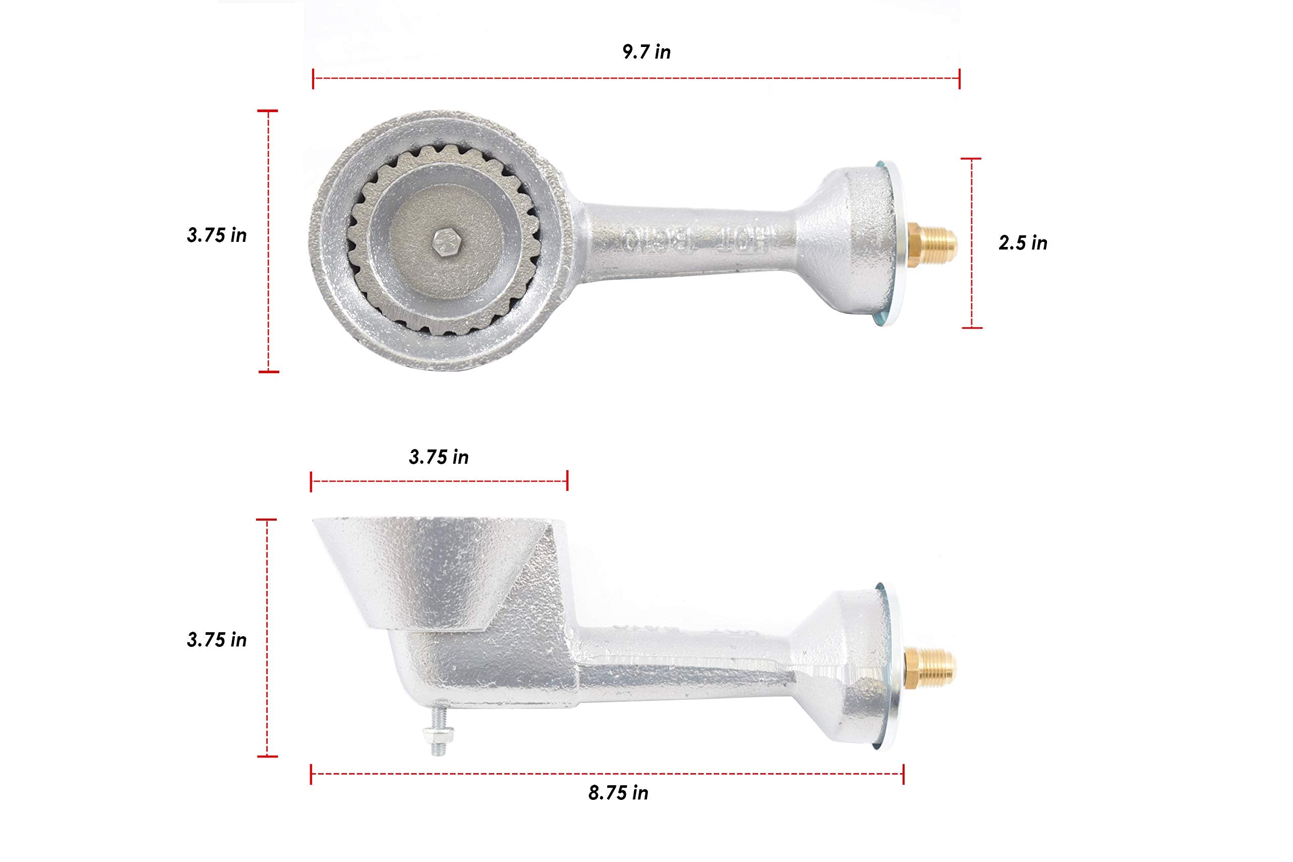 COOKAMP brass fitting orifice block enables reliable propane flame control