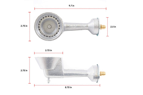 COOKAMP brass fitting orifice block enables reliable propane flame control