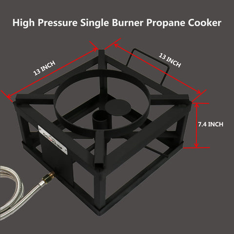 COOKAMP powder-coated finish adds durability for weather-exposed outdoor cooking.