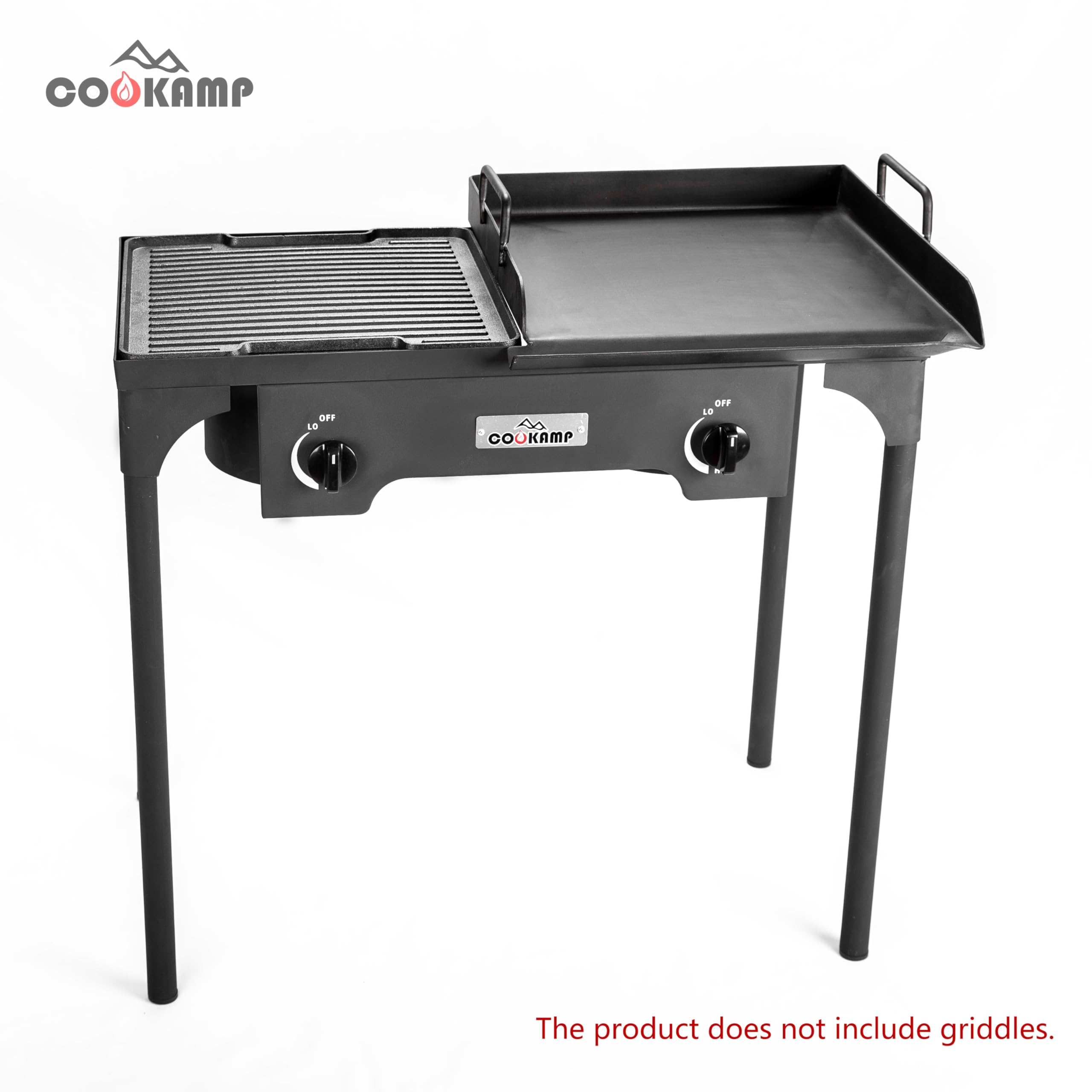 COOKAMP cast-iron burners in action delivering steady heat
