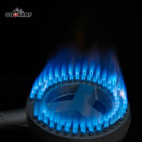 COOKAMP propane-only burner design ideal for outdoor cooking projects.