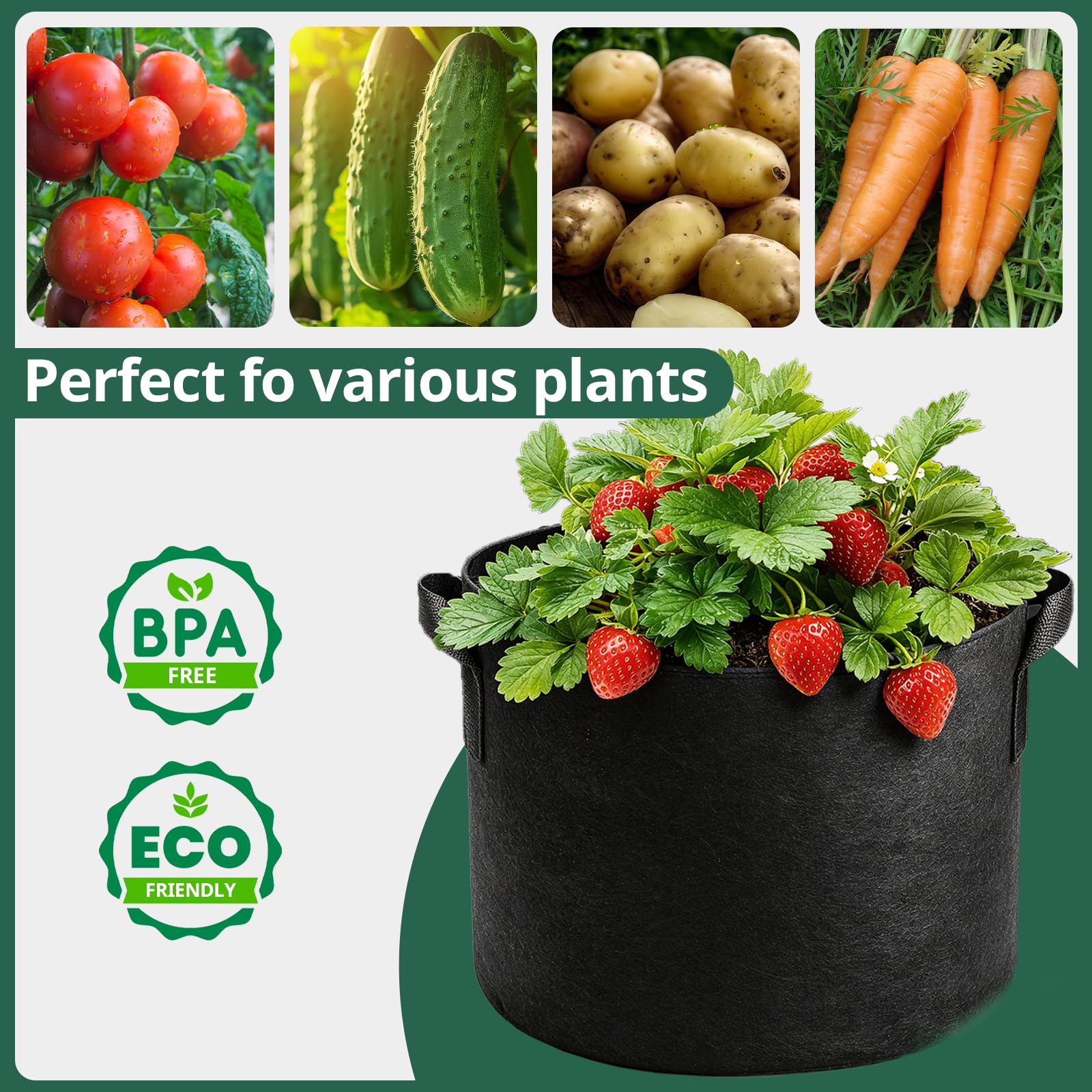 Cookiele durable reusable fabric planters designed for multiple seasons