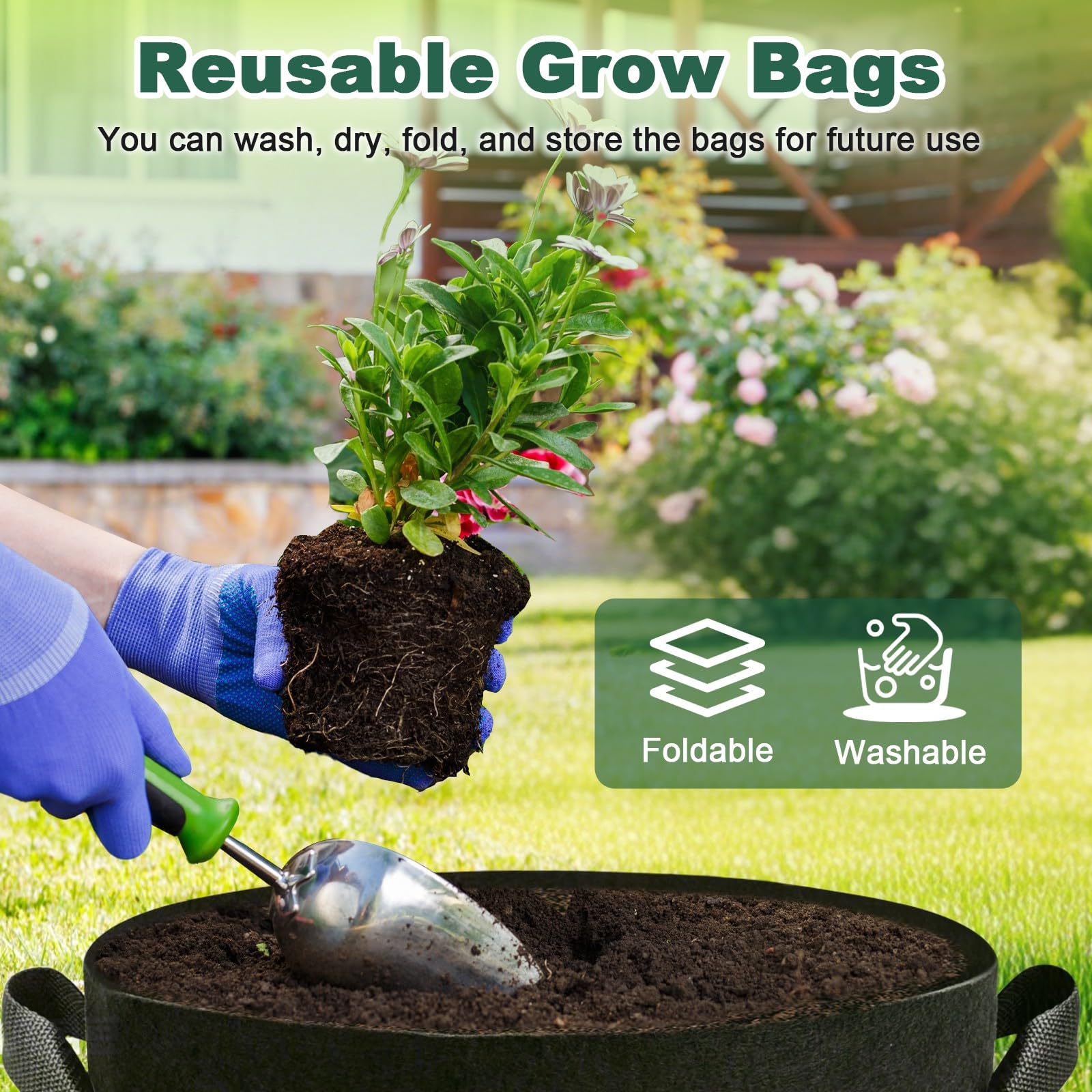 Cookiele 5-gallon grow bag supports healthy rooting in limited-space gardens