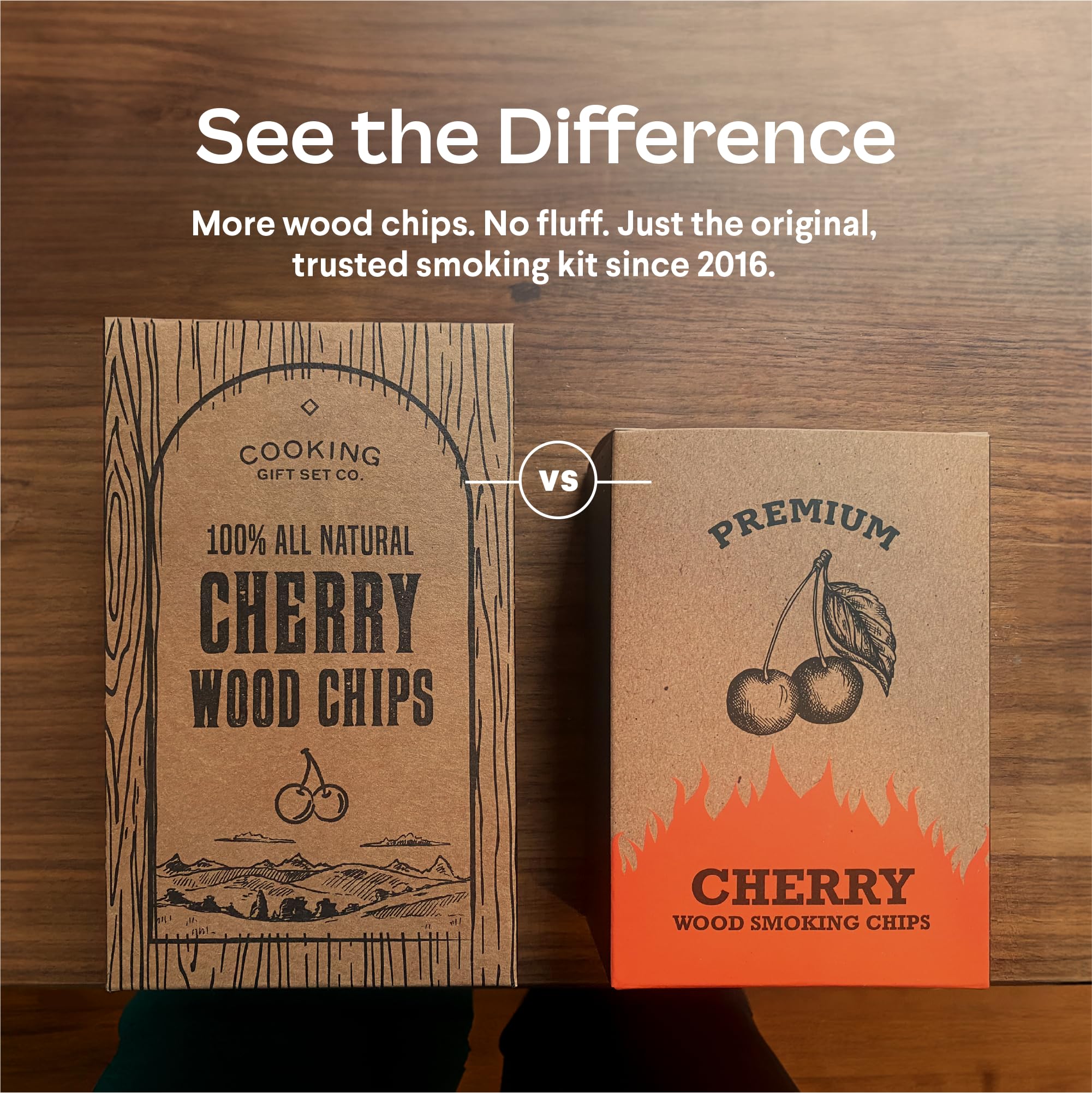 Cooking Gift Set cherry wood chips for mild, fruity smoke