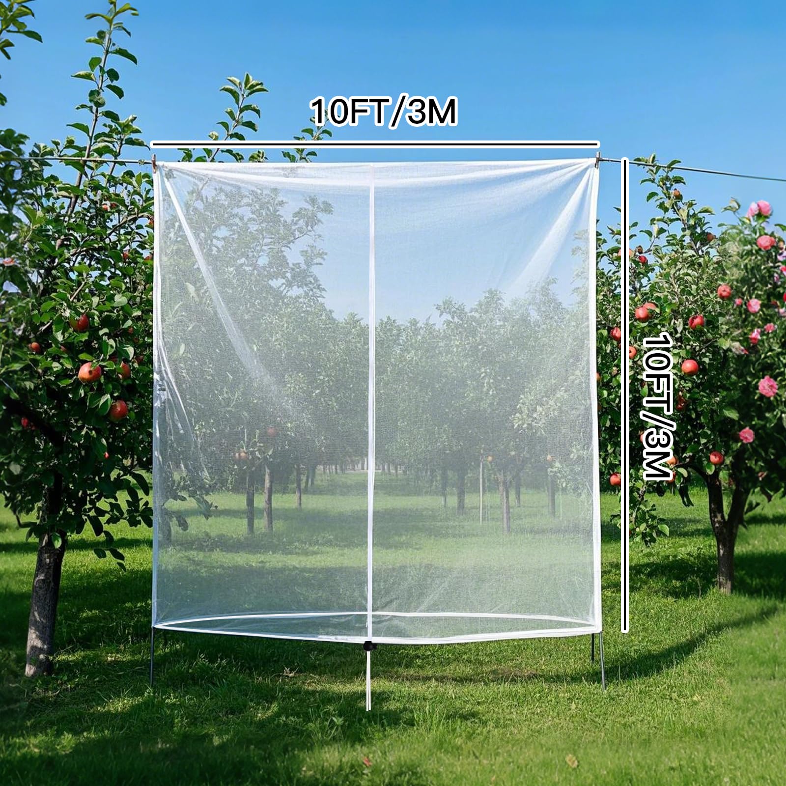 Cookmaster breathable mesh netting lets air water and sunlight reach plants.