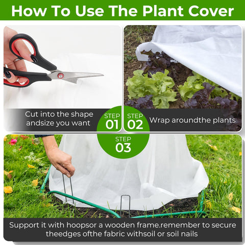 Cookmaster cover can be cut to fit different garden shapes.