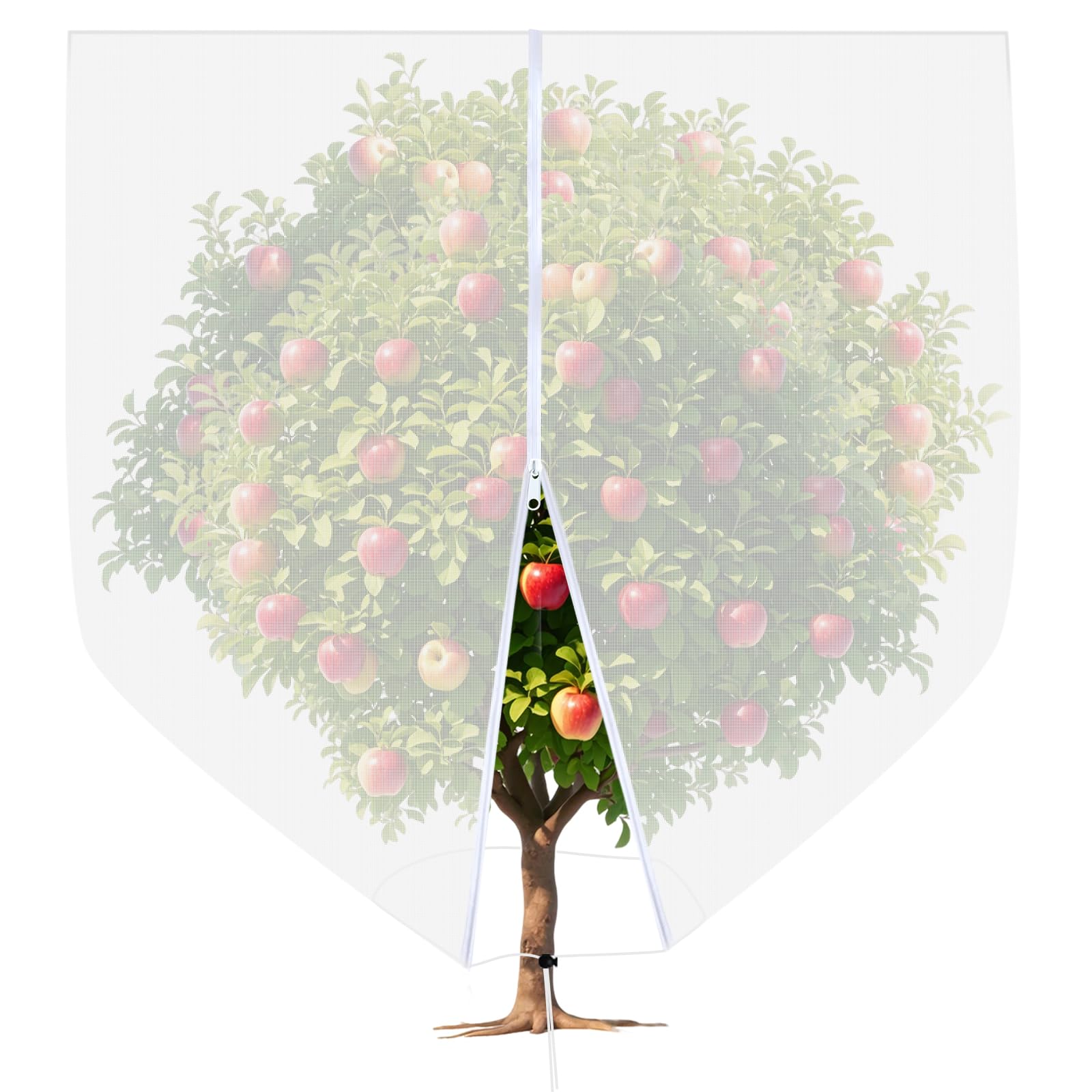 Cookmaster fruit tree netting 10x10ft protects trees while letting light in.