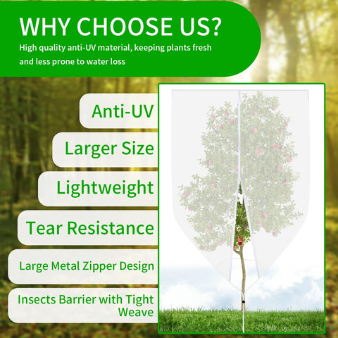 Cookmaster protects berries, citrus, and ornamentals from birds and cicadas.