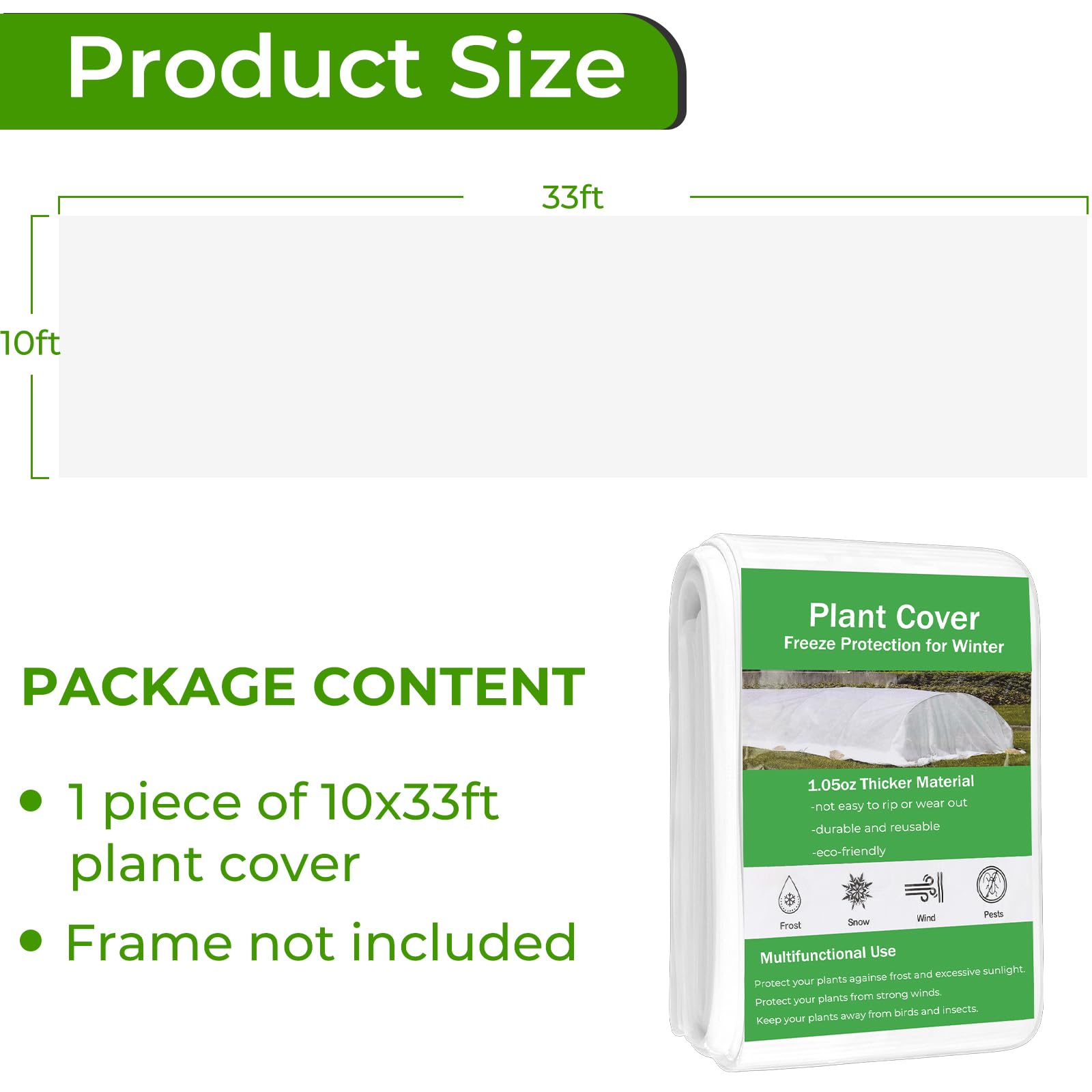 Cookmaster plant cover protects strawberries and herbs during frost.