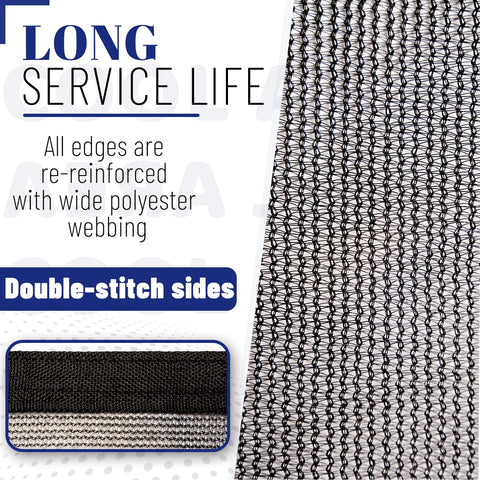 Reinforced edges with double stitching on Cool Area shade tarp