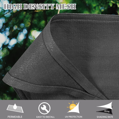 Cool Area sun shade sail over backyard providing durable seam-free shading