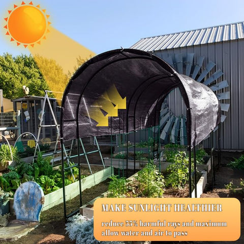 Cool Area UV-resistant shade net protects plants from harsh sun while still ventilating.