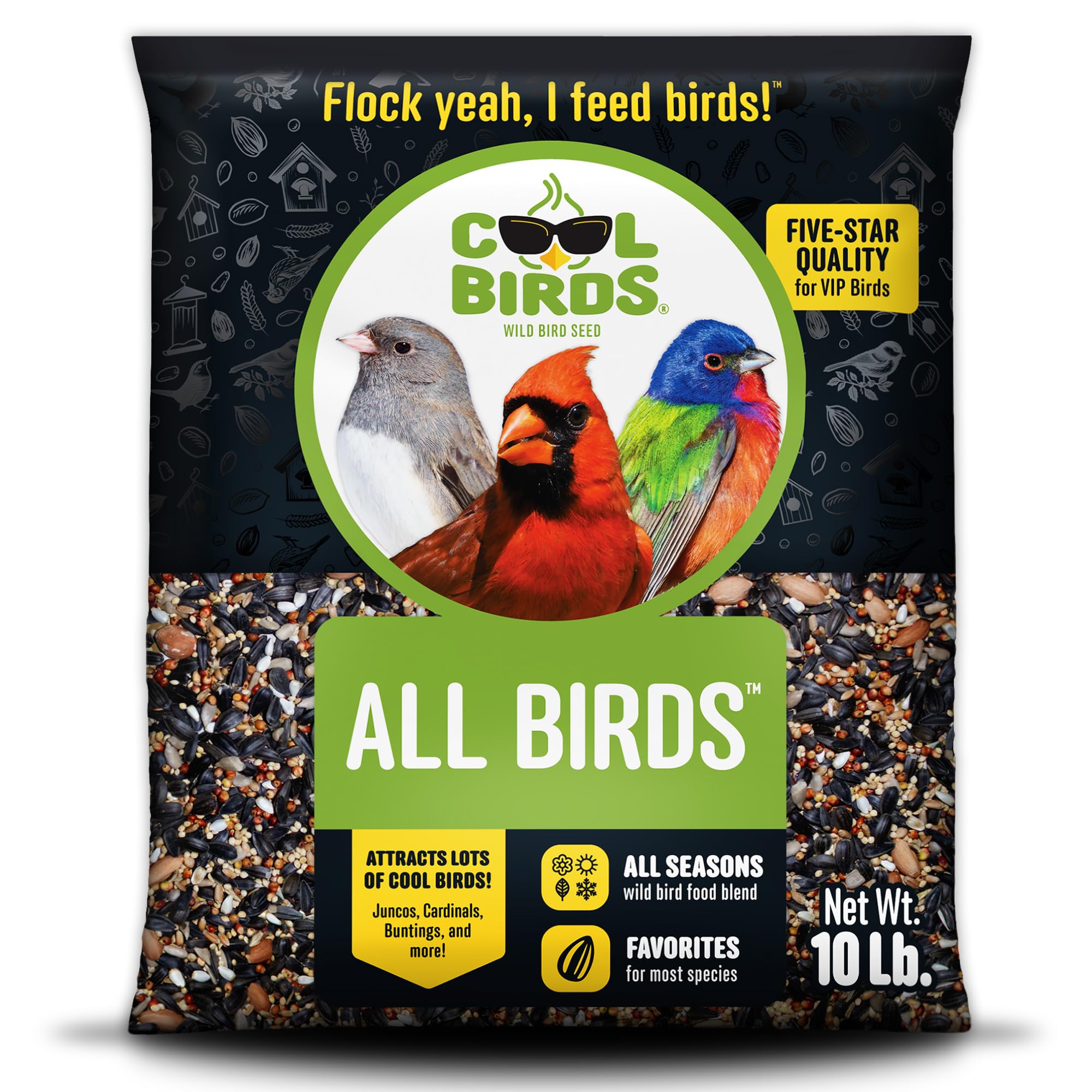 Cool Birds All Birds Blend 10 lb bag ready for backyard feeding.