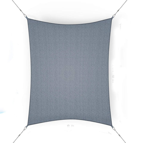 Coolaroo shade sail with pre-attached ropes enables tool-free installation.