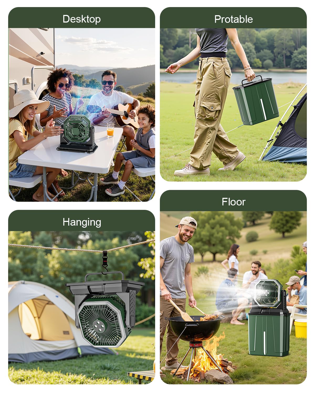 Coolice misting mode supports quick cooling during hot outdoor days.