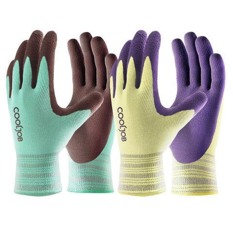 COOLJOB breathable gardening gloves for women, small size, two pairs, cool and comfortable.