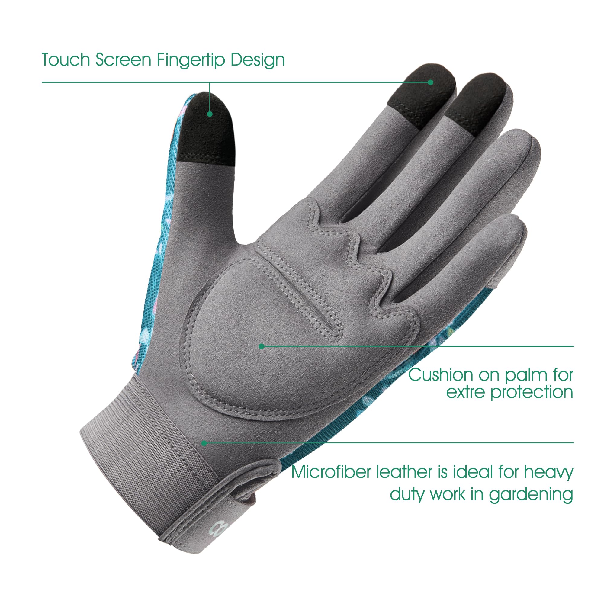 CoolJob breathable mesh gloves keep hands cool during berry pruning and planting