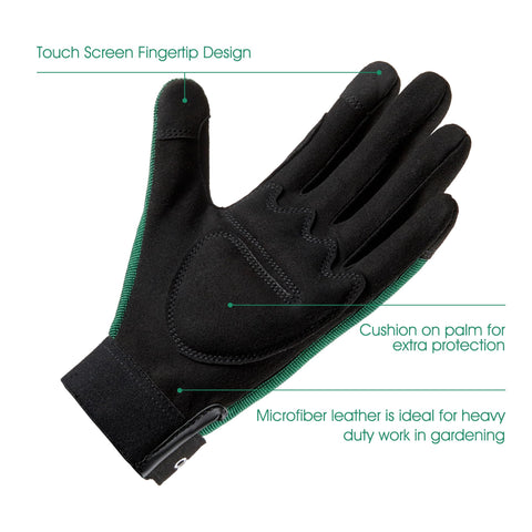 COOLJOB breathable mesh top garden gloves keep hands cool during long pruning sessions.