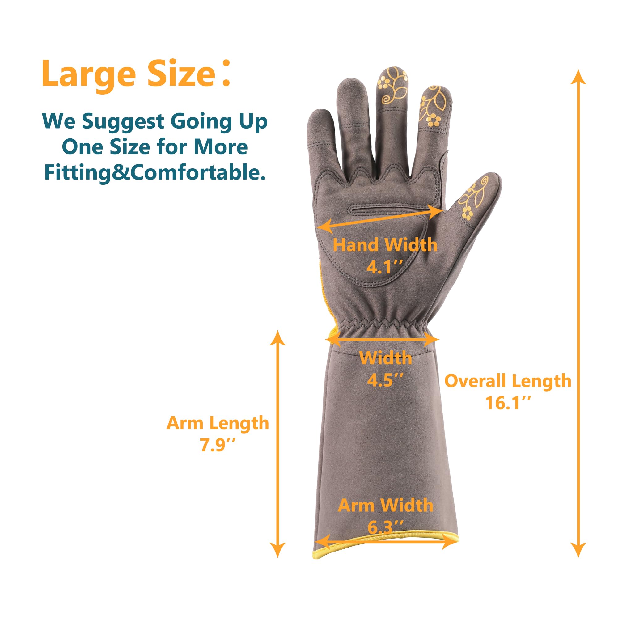 COOLJOB extended-cuff design keeps dirt out during pruning.