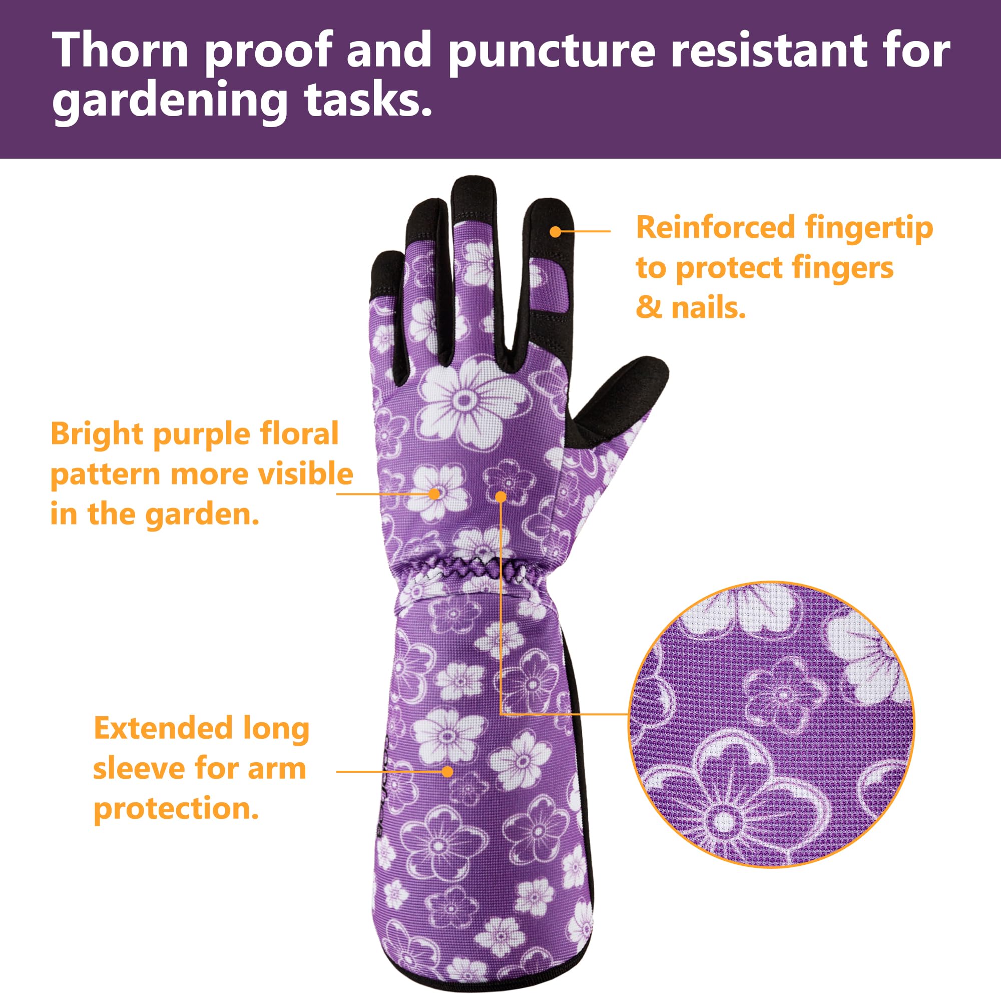 CoolJOB forearm-protection gloves in use during pruning to prevent scratches