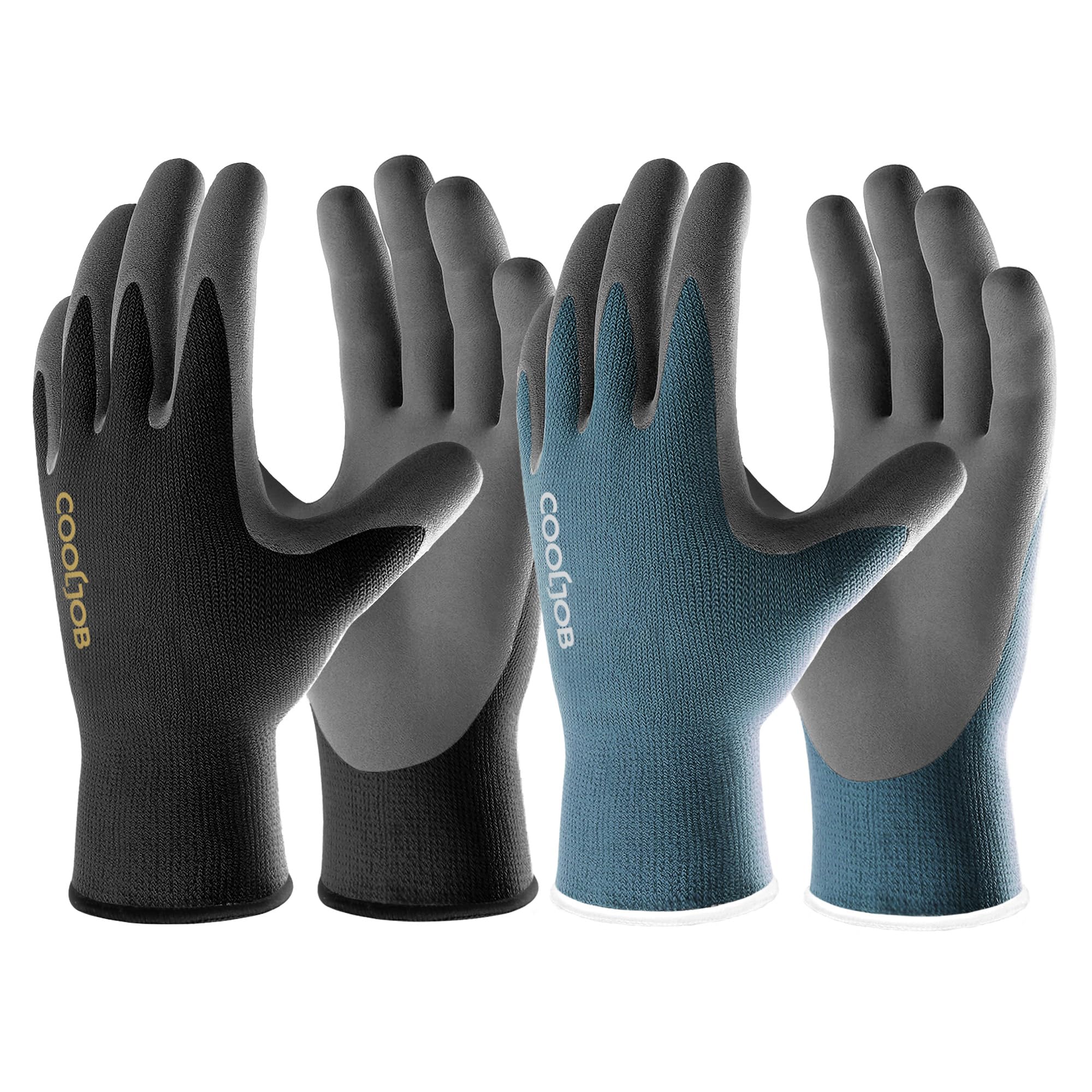 COOLJOB gardening gloves with breathable nitrile coating for reliable grip in all conditions
