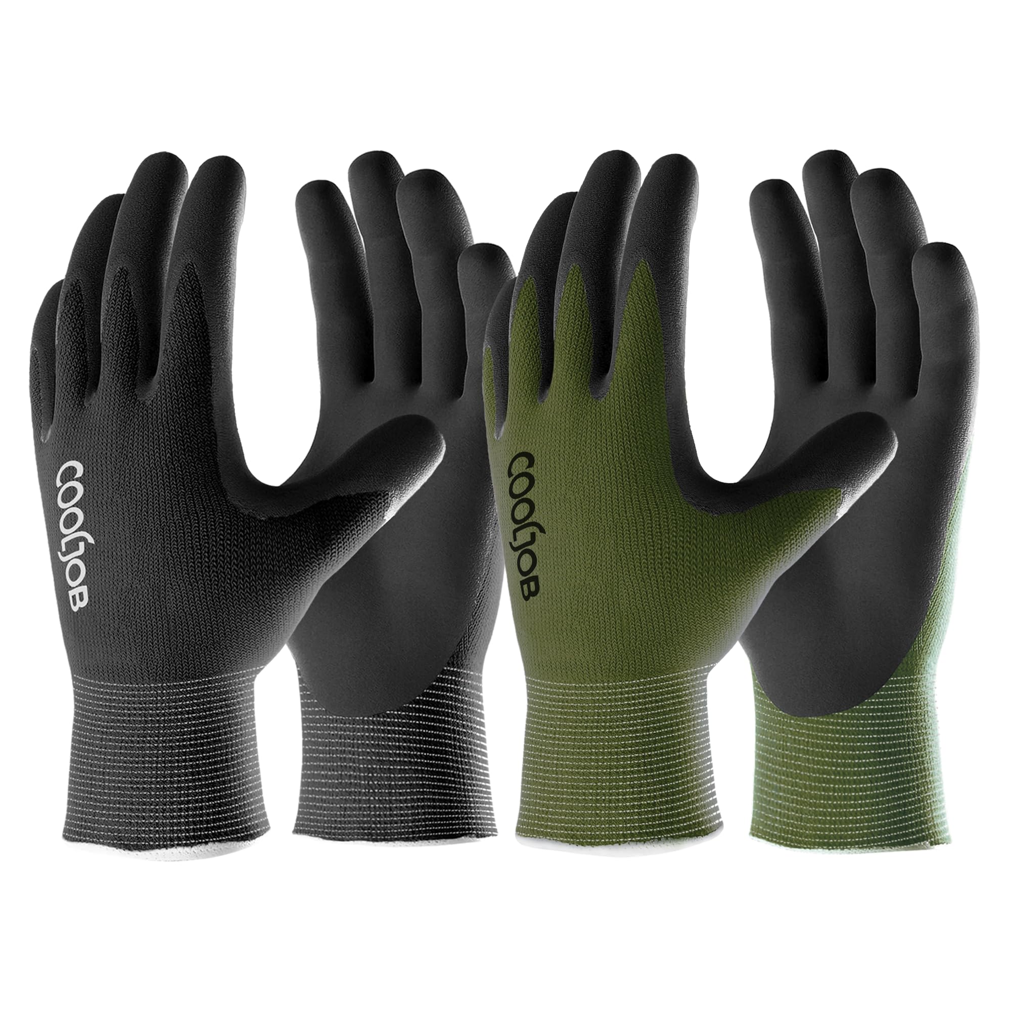 COOLJOB gardening gloves with breathable palm for dry, comfortable hands.