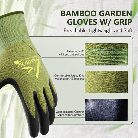COOLJOB nitrile coated gloves offer secure grip for tools and soil