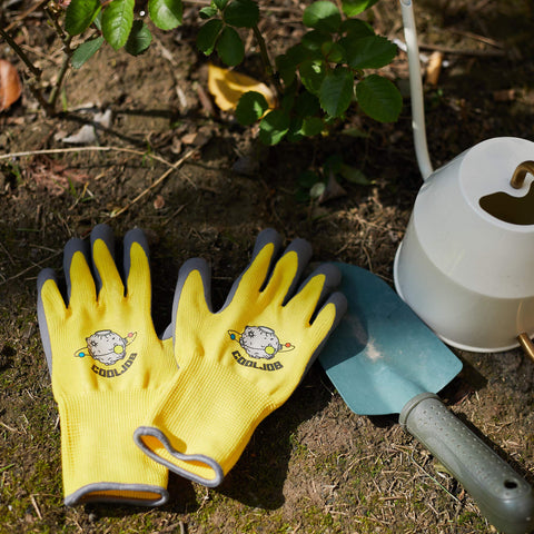 COOLJOB kids gardening gloves extended cuff protects wrists from dirt