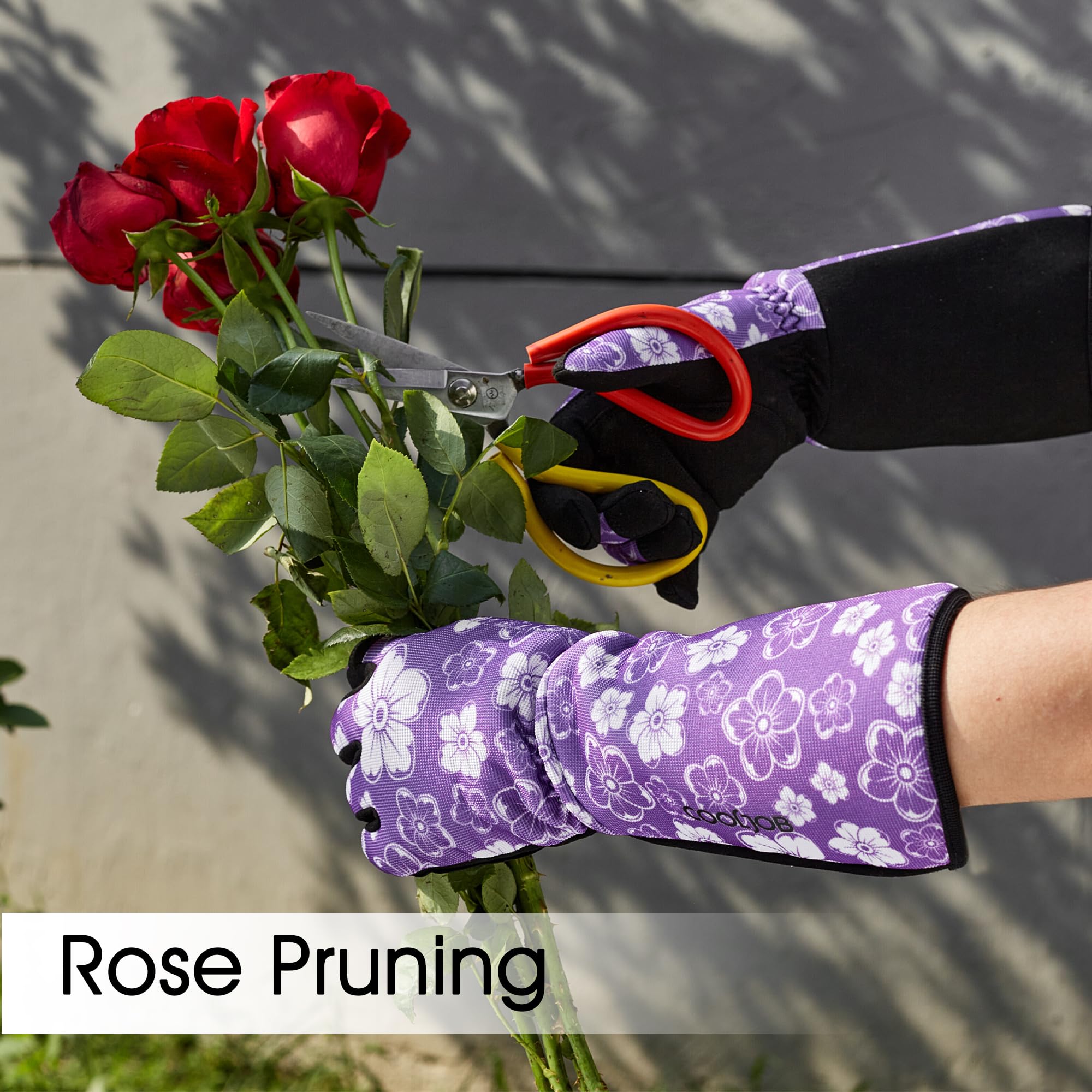 CoolJOB gloves with silicone dots improve grip on pruning shears