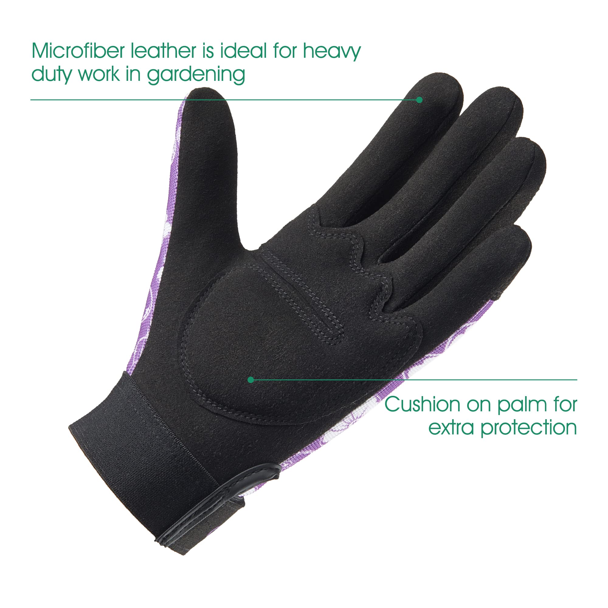 COOLJOB floral-pattern gloves add style while handling roses and berries.